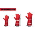 Kožené grilovacie rukavice Feuermeister BBQ Premium - červené