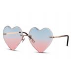Slnečné okuliare Solo Hearted - ružové-modré