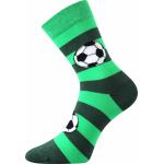 Ponožky dětské sportovní Voxx Arnold Fotbal 3 páry (modré, zelené)