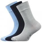 Ponožky detské Boma Emko 3 páry (modré, svetlo modré, šedé)