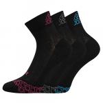 Ponožky dámske so sieťkou na priehlavku Voxx Evok 3 páry - čierne