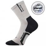Ponožky antibakteriálne Voxx Josef - svetlo sivé-čierne