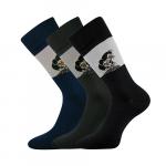 Ponožky s krtečkem Boma Krtek s krtinou 3 páry (navy, šedé, černé)