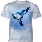 Tričko unisex The Mountain Curious Dolphin - světle modré