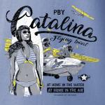 Tričko Antonio s lietajúcou loďou PBY CATALINA - modré