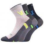 Ponožky dětské sportovní Voxx Neoik 3 páry (2x šedé, navy)