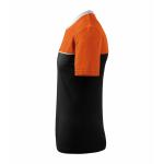 Tričko unisex Rimeck Colormix - černé-oranžové