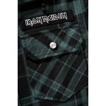 Košile Brandit Iron Maiden Checkshirt Sweathood - černá-olivová