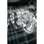 Košile Brandit Iron Maiden Checkshirt Sweathood - černá-olivová