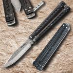 Nůž motýlek Dellinger Carbon Butterfly VG-10 - černý