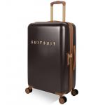 Cestovní kufr Suitsuit Fab Seventies 60 l - černý-hnědý