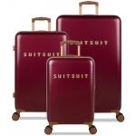 Sada 3 cestovných kufrov Suitsuit Fab Seventies - červená-hnedá