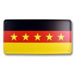 Ceduľa plechová Promex vlajka Nemecko s 5 hviezdami - farebná