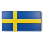 Cedule plechová Promex vlajka Švédsko - barevná