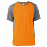 Pánske dvojfarebné športové tričko ProAct - oranžové-sivé