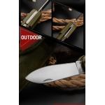 Outdoorový nôž s príborom Digitaling 7v1 - olivový