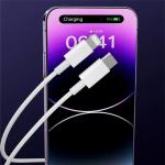 Kábel USB-C na Lightning (iPhone iPad) 1m - biely