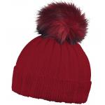 Zimní čepice CoFEE Rib Fur - červená