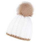Zimní čepice CoFEE Braid Knit - bílá-béžová