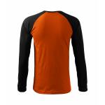 Tričko unisex Rimeck Street Long Sleeve - oranžové-čierne