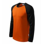 Tričko unisex Rimeck Street Long Sleeve - oranžové-čierne