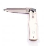 Nôž vyhadzovací Mikov Predator 241-NH-1/KP - biely-strieborný (18+)