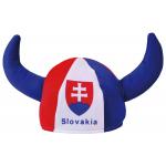 Klobouk s rohy a vlajkou Slovensko Slovakia - barevný