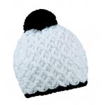 Zimní čepice CoFEE Rough Style - bílá-černá