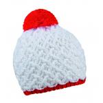 Zimná čiapka CoFEE Rough Style - biela-červená