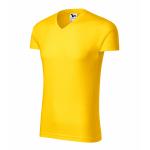 Tričko pánské Malfini Slim FIt V-Neck - žluté
