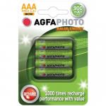 Batéria nabíjacia AAA AgfaPhoto 900mAh 4 ks