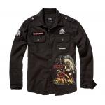 Košile s dlouhým rukávem Brandit Iron Maiden Luis Vintageshirt - černá
