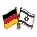 Odznak (pins) 22mm vlajka Německo + Izrael - barevný