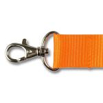 Kľúčenka na krk s karabínou a sponou Promex 2,5 cm - oranžový