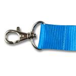 Kľúčenka na krk s karabínou a sponou Promex 2,5 cm - svetlo modrá