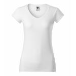 Tričko dámske Malfini Fit V-Neck - biele
