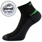 Ponožky znížené športové Voxx Aston silproX - čierne-zelené