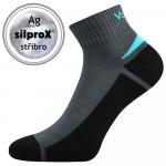 Ponožky znížené športové Voxx Aston silproX - tmavo sivé-čierne