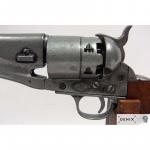 Replika revolvera Colt M 1860 armádny model - strieborná-hnedá