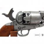Replika revolvera Colt M 1860 armádny model - strieborná-hnedá
