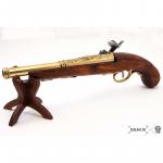 Replika pištole francúzska súbojová z roku 1832 - hnedá-zlatá