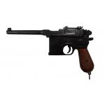 Replika pistole Mauser C96 7,63 mm 1896 - černá-hnědá