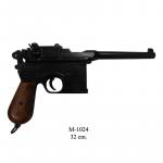 Replika pištole Mauser C96 7,63 mm 1896 - čierna-hnedá
