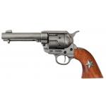 Replika revolveru Peacemaker ráže 45 USA 1886 Sheriff - stříbrná-hnědá