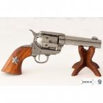 Replika revolvera Peacemaker kalibru 45 USA 1886 Sheriff - strieborná-hnedá