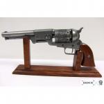 Replika revolvera Colt Dragoun USA 1848 - strieborná-hnedá