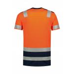 Tričko unisex T-SHIRT HIGH VIS BICOLOR - oranžové svítící