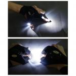 Svietiace LED rukavice 1 ks - čierna