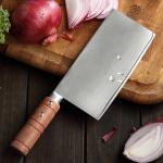 Nůž kuchyňský Dellinger Cleaver Padauk Wood 180 mm - stříbrný-hnědý