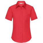 Košile dámská Fruit of the Loom Lady-Fit Short Sleeve Poplin Shirt - červená